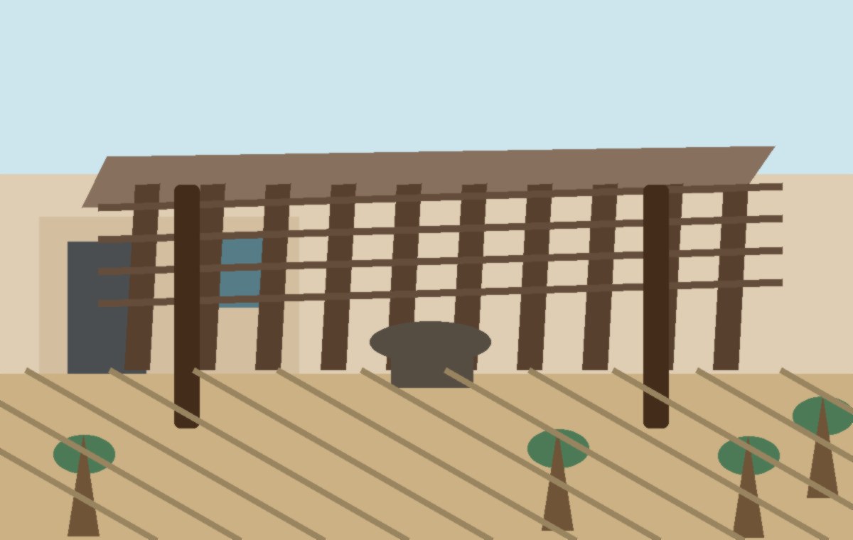 Patio cover post and footing layout on a Mesa concrete patio